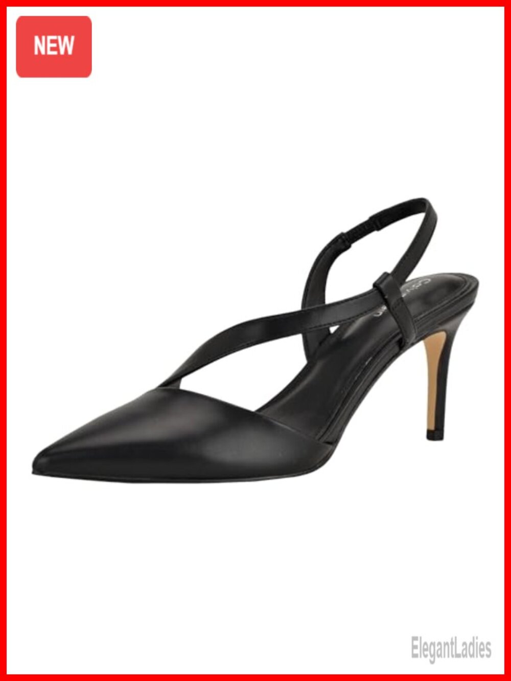 Pointy Toe Stiletto Heel Slip-On Dress Pumps Faux Leather